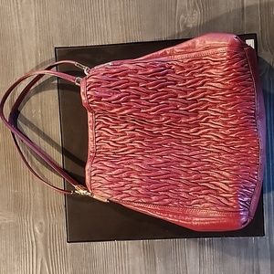 Coach Burgundy bucket purse